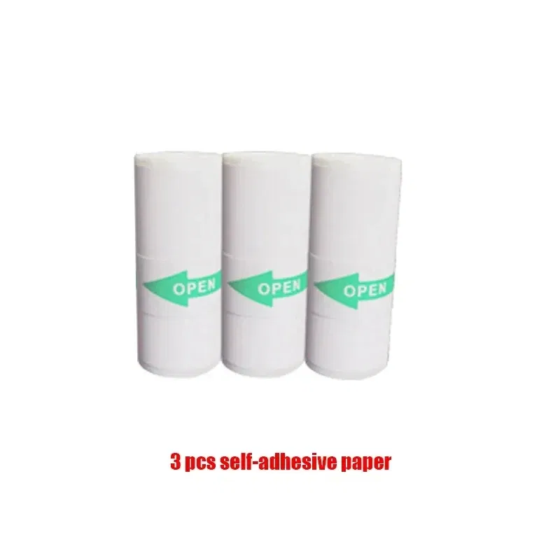 Color: PURPLE - Printer Paper Thermal Paper 58mm Mini Photo Rolls 57*25MM White Color Gift DIY Sticker Label Receipt Bill Self-adhesive Paper