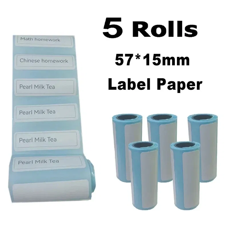 Color: PURPLE - Printer Paper Thermal Paper 58mm Mini Photo Rolls 57*25MM White Color Gift DIY Sticker Label Receipt Bill Self-adhesive Paper