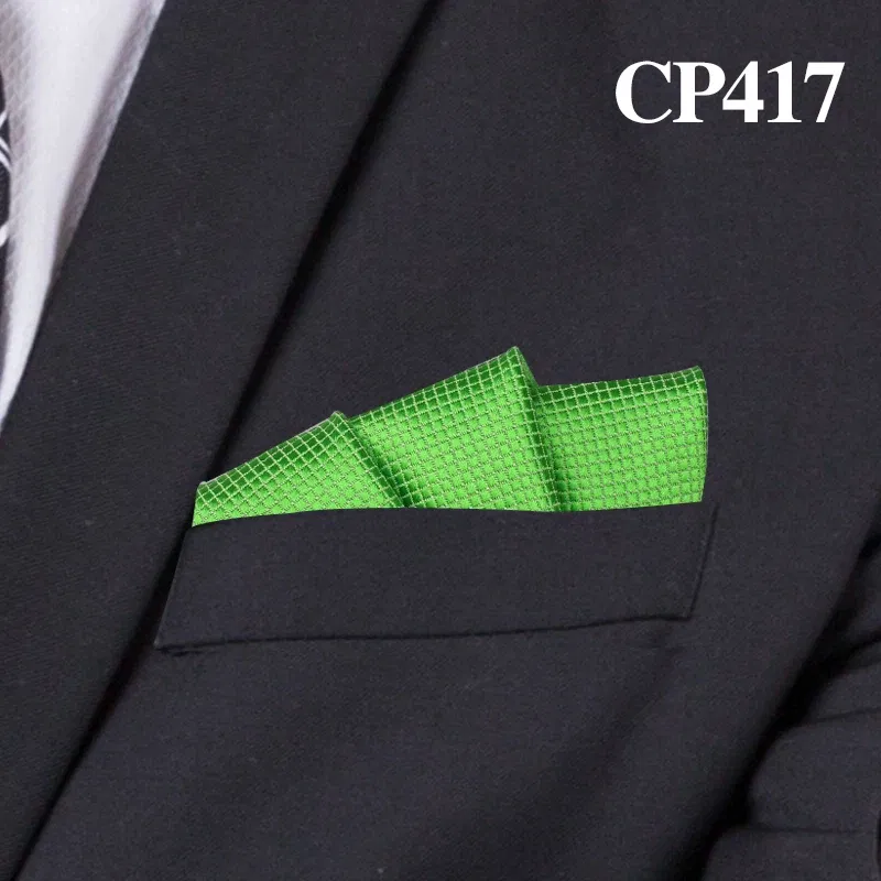 Color: Ivory - Fashion Suits Pocket Square For Men Business Chest Towel Hanky Gentlemen Plaid Hankies Classic Suit Napkin Mens Handkerchief