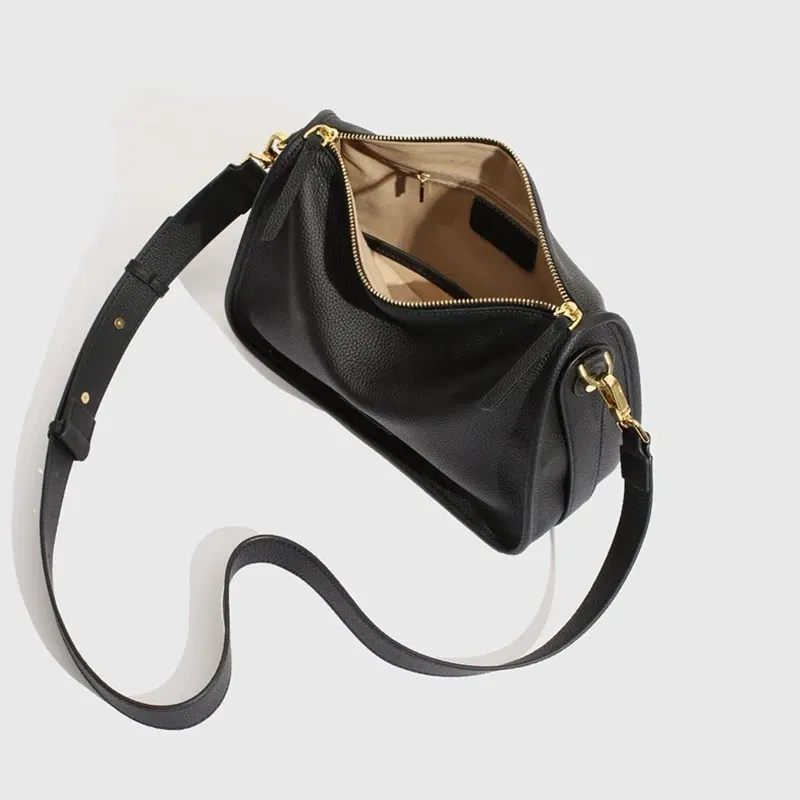 Color: Khaki, Size: S, Ships From: CHINA - Women's Crossbody Bag High-end Fashion Simple Wing Logo Women's Leather Shoulder Bag Large Capacity Bucket Bag