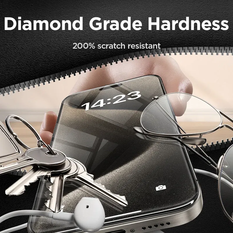 Bundle: Bundle8, Material: High Definition - Joyroom 3/2/1PCS Full Screen HD Glass For iPhone 16 Pro Max HD Tempered Glass Screen Protector For iPhone 15 14 13 Pro Max