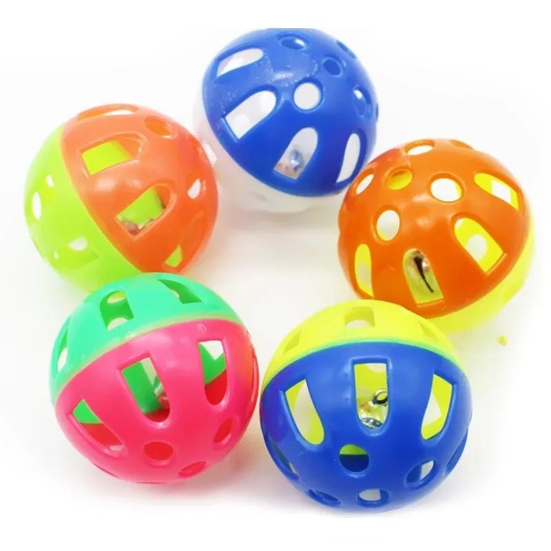 Color: Green, Ships From: CHINA - 1/2/4PCS Plastic Colorful Cat Toys Bells Balls Play Kitten Fun Games Pets Interactive Animal Exercise Funny Cat Toy Ball