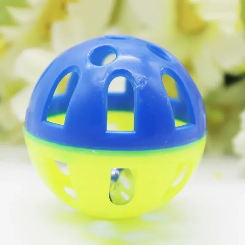 Color: Green, Ships From: CHINA - 1/2/4PCS Plastic Colorful Cat Toys Bells Balls Play Kitten Fun Games Pets Interactive Animal Exercise Funny Cat Toy Ball
