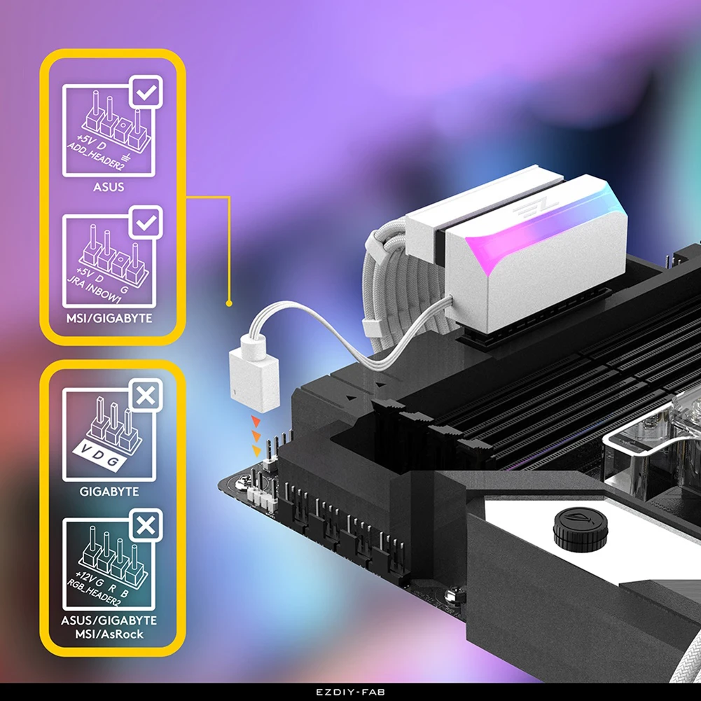 Color: WHITE, Ships From: CHINA - ATX 24 Pin to 90 Degree Power Plug Adapter ARGB Mainboard Motherboard Power Supply Cable Modular DIY Mounting Accessessory
