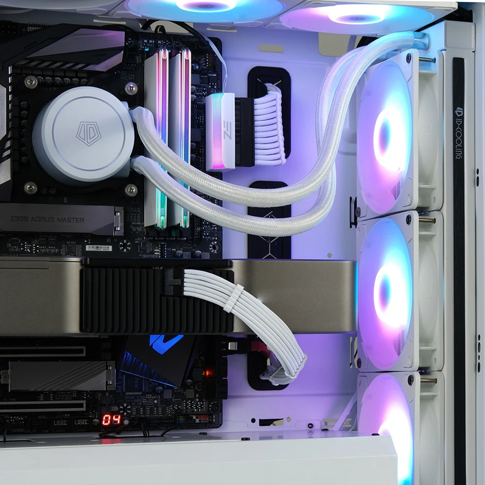 Color: WHITE, Ships From: CHINA - ATX 24 Pin to 90 Degree Power Plug Adapter ARGB Mainboard Motherboard Power Supply Cable Modular DIY Mounting Accessessory