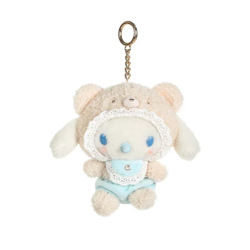 Color: green - Kawaii Sanrio Hello Kitty My Melody Cinnamoroll 15Cm Plush Doll Pendant Baby Series Keychain Bag Pendant 20Cm Doll Birthday Gift