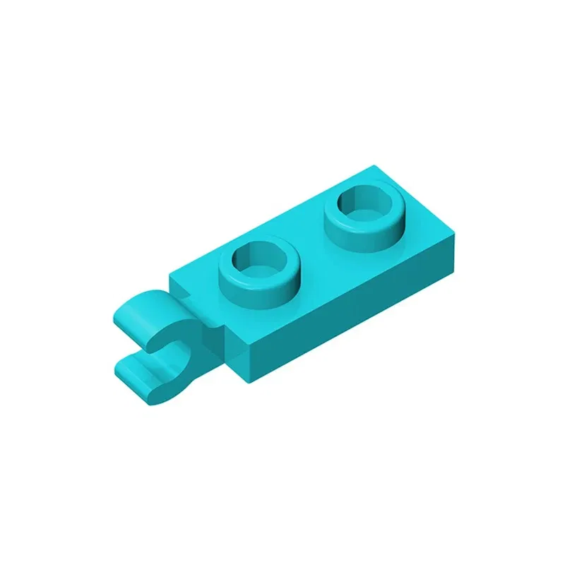 Color: Trans-green - Gobricks 10PCS Bricks PLATE 2X1 W/HOLDER VERTICAL Compatible with 63868 children's toys Assembles Building Blocks Technical 2022