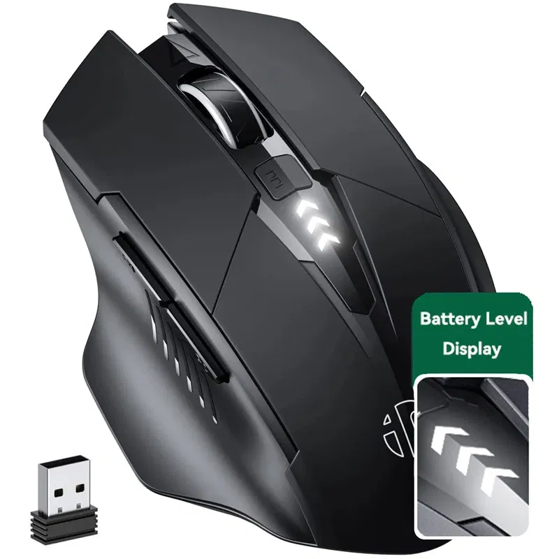 Color: PURPLE - Bluetooth Compatible Mouse Rechargeable 2.4G INPHIC PM6 Wireless Mouse Office Mute Support PC Laptop Tablet Smartphone Universal