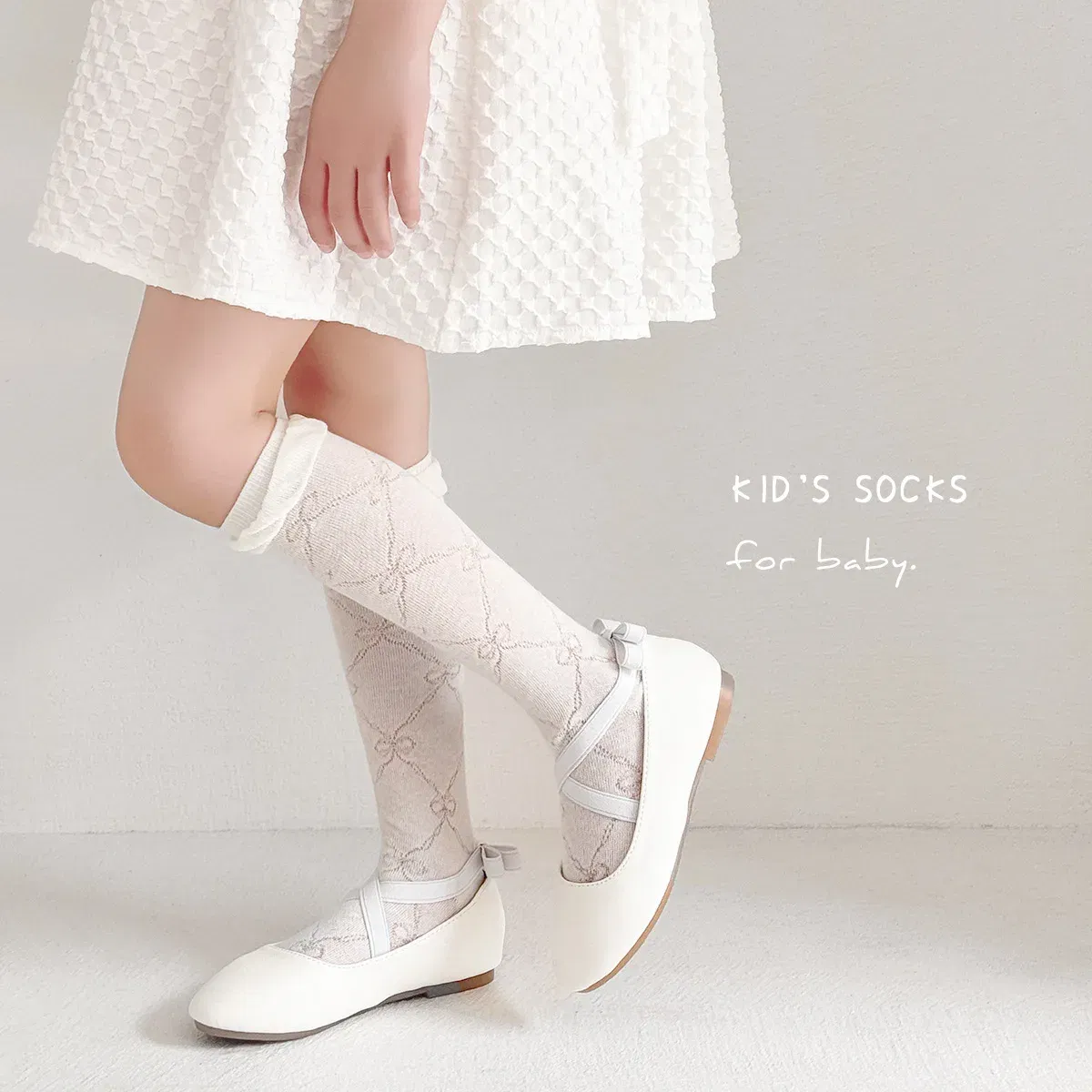 Color: Beige, Size: 4-6T - 3 Pairs/bag Girls Long Socks Summer Thin Mesh Knee Socks 4 Pairs/lot Baby Lace Princess Socks