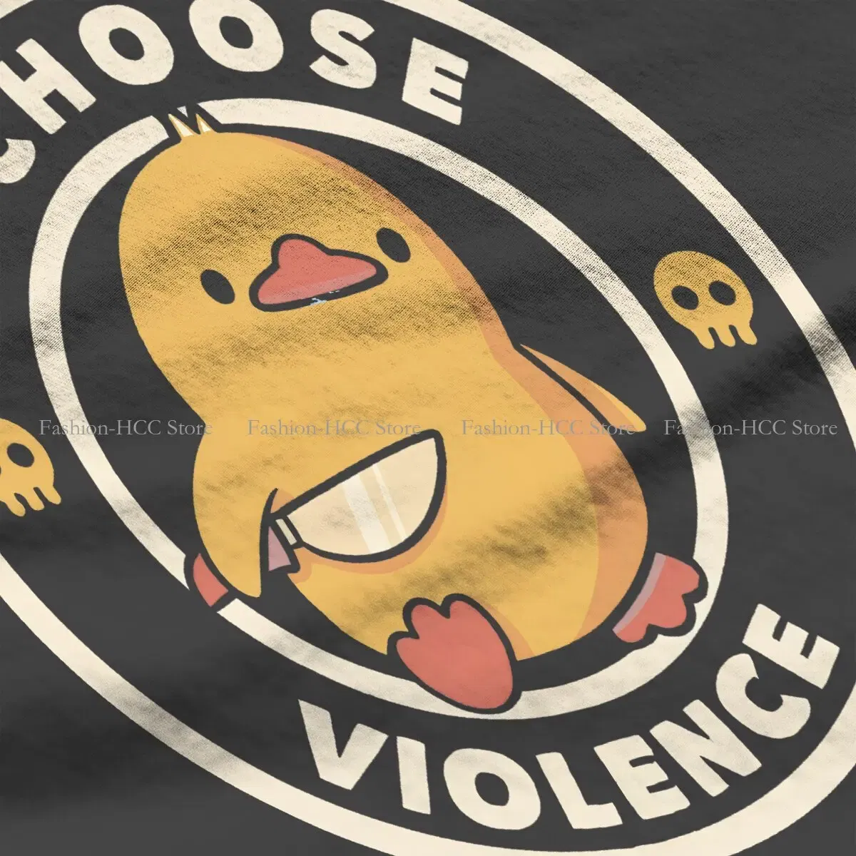 Color: WHITE, Size: S - I Choose Violence Funny Duck Polyester TShirts By Tobe Fonseca Personalize Homme T Shirt Funny Tops
