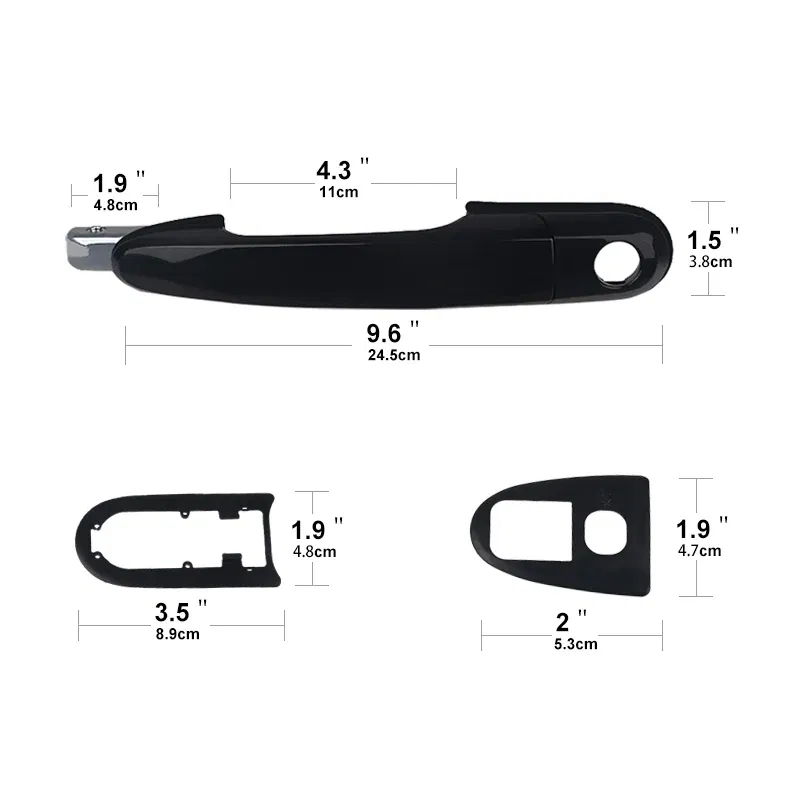 Color: Dark Grey - 1 PCS Left & Right For Hyundai Tucson 2004-2019 83660-2E000 Car External Handle Bowl External Door Handle Ourside Door Handle