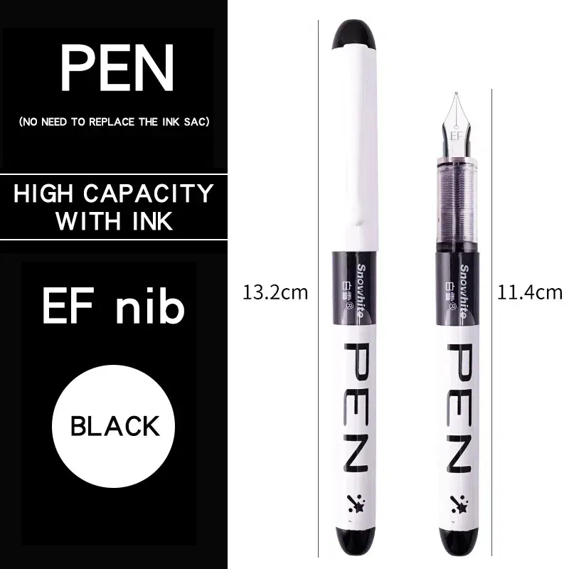 Color: Navy Blue - 0.5mm F /0.38mm EF Extra Fine Nib Disposable  Classic Fountain Pens For Writing  For Student Office Painting & Creative Projects