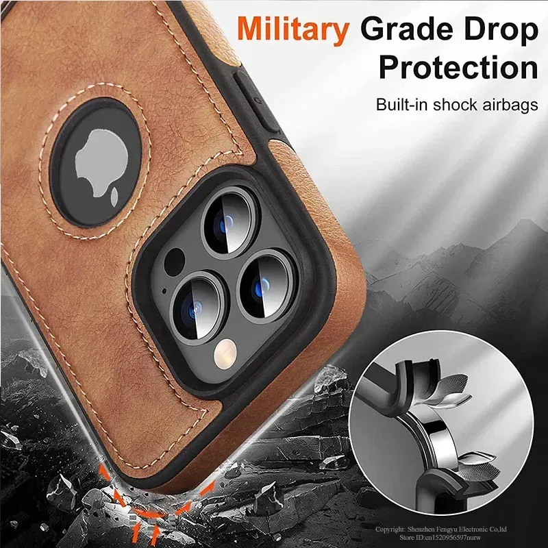 Color: Beige, Material: Polyester - PU Leather Kickstand Phone Cases for iPhone 15 Pro Max 14 Plus 11 13 12 Mini Mobile Case with Holder Luxury Slim Shell Cover