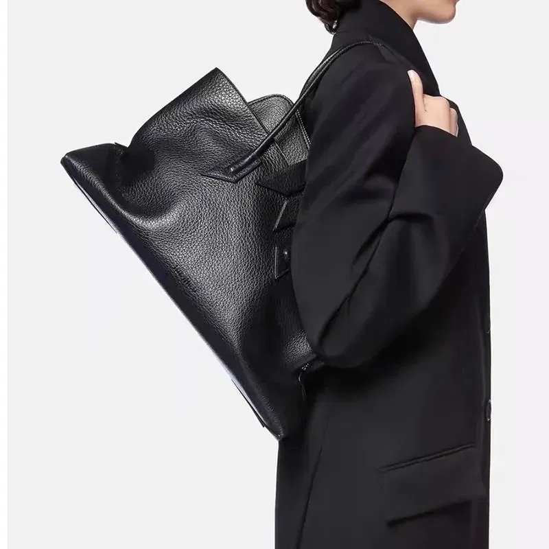 Color: black - Brand Crocodile pattern genuine leather luxury Handbags High Quality alligator large capacity Lady Totes Shoulder Crossbody Bag