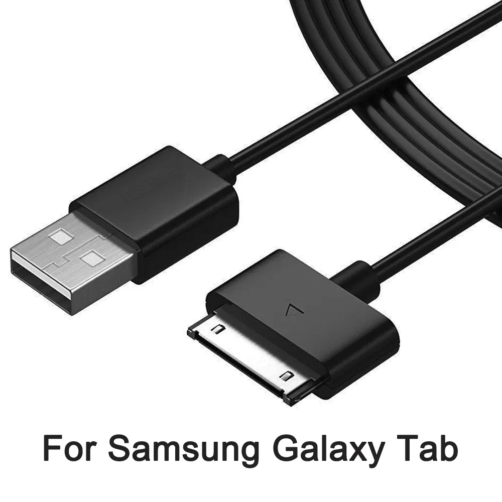 Color: black, Cable Length: 2m - 1m/2m USB Charger Data Cable For Samsung Galaxy TAB P1000 N8000 P5100 P5110 P7510 P7500 P7300 P6200 P6800 P3100 P1010