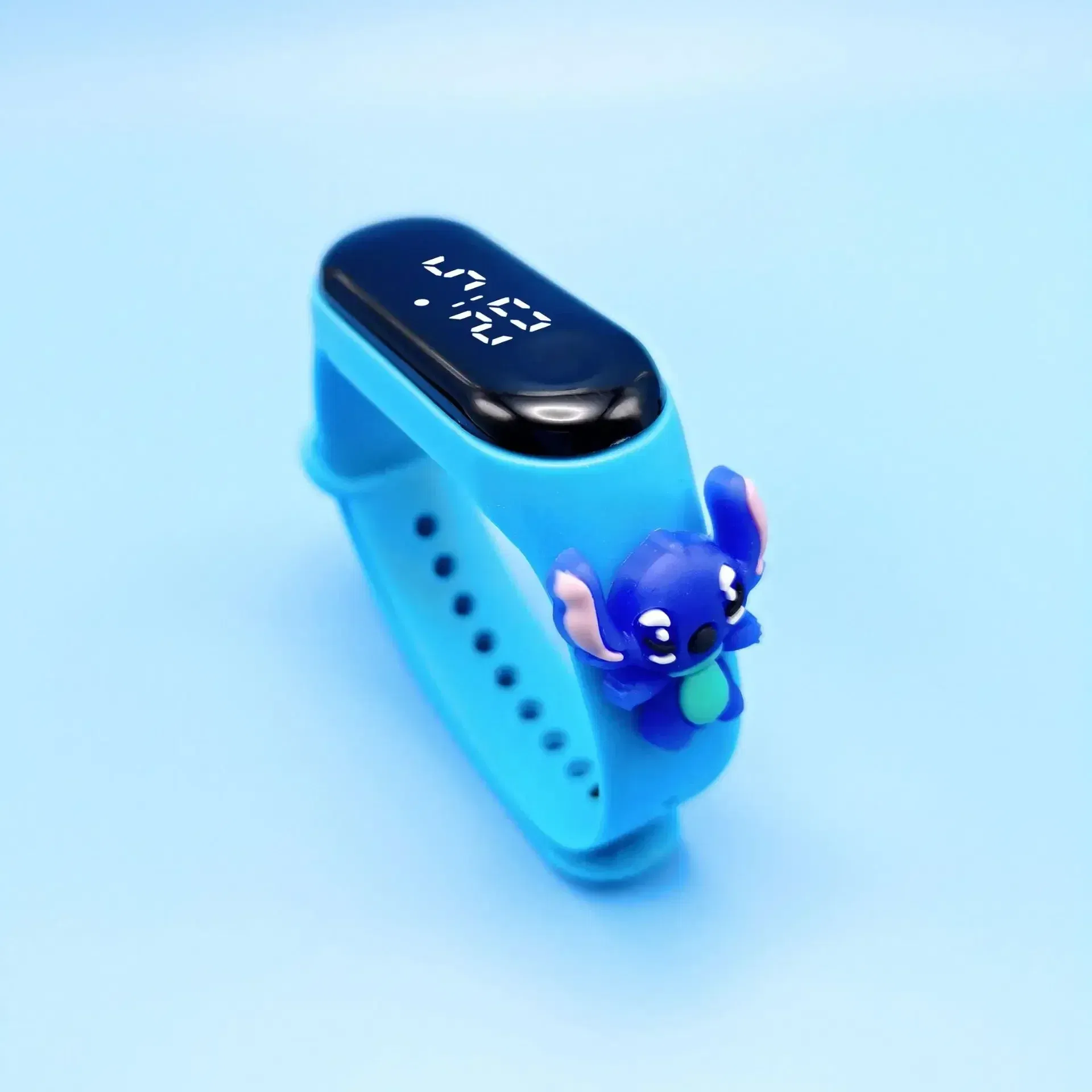 Color: Pink - Disney Stitch LED Waterproof Kids Digital Watch Spiderman Hulk Children Watch Sports Touch Electronic Kids Gifts