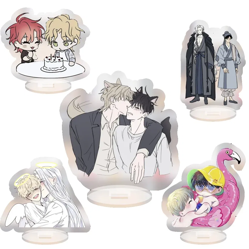 Color: Dark Red, Size: 10 cm, Ships From: CHINA - Popular Anime The Infinity Cartoon Figure Acrylic Stand Model Cherry Blossom Hasegawa Langa Bag Pendant Skateboard Fans For Gift