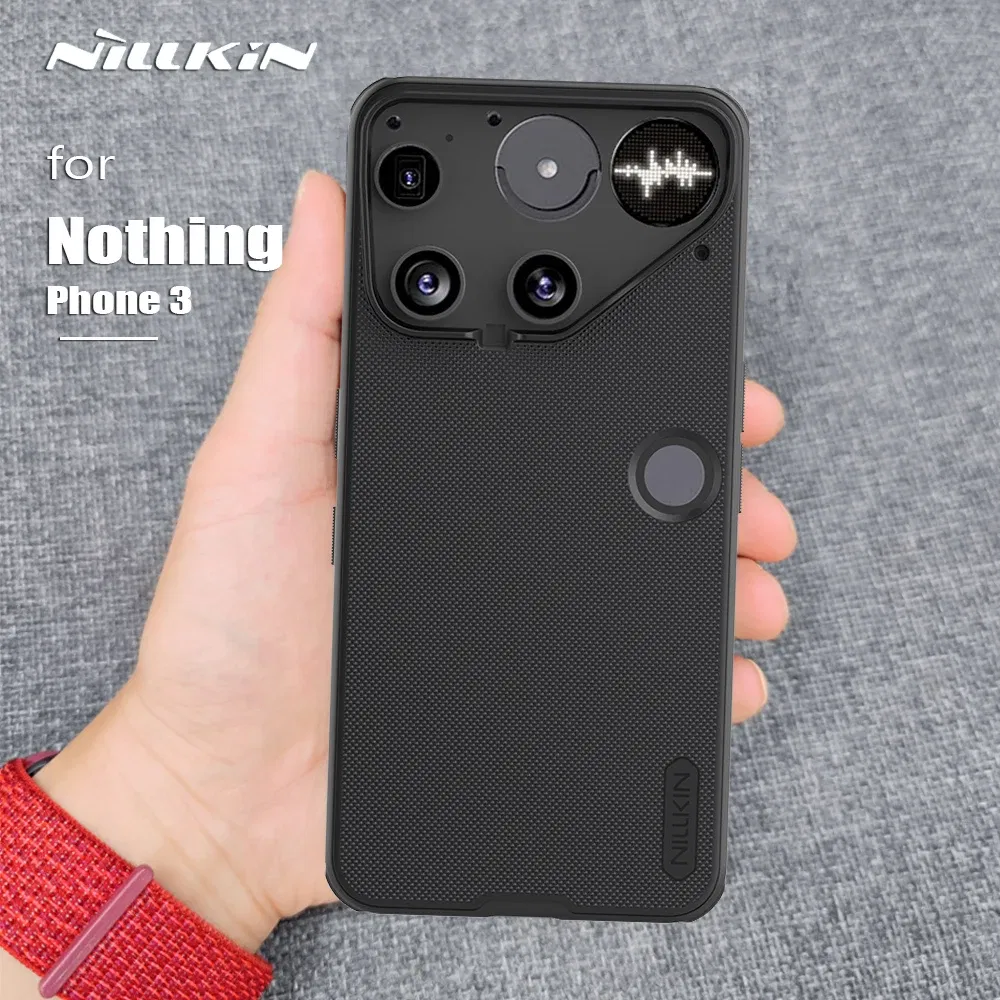 Color: black, Compatibility by Model: Nothing Phone (3) - Nillkin For Nothing Phone 3 5G Case Super Frosted Pro Soft TPU Frame and PC Hard Matte 360 Protection Back Cover Phone Case