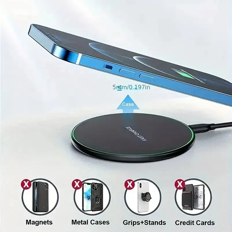 Color: PURPLE - 30W Wireless Charger For iPhone 15 14 13 12 X Pro Max Induction Fast Charging Pad Dock Station For Samsung S23 S22 Xiaomi Huawei