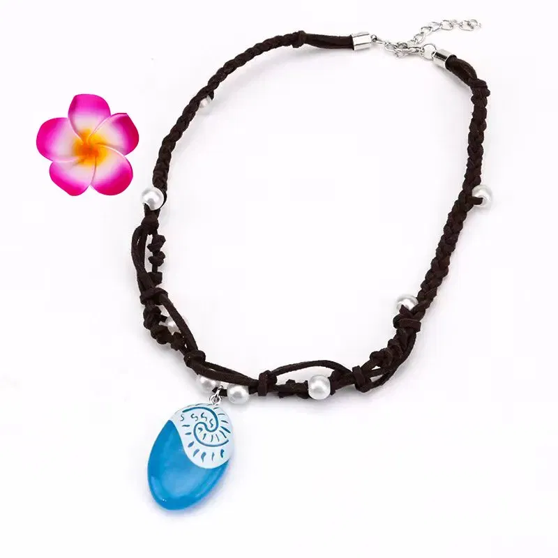 Color: Brown - Lovely Disney Moana 2 Dancing Flower Garland Headdress Kids Adult Hawaii Beach Floral Headgear Princess Vaina Cosplay Accessory
