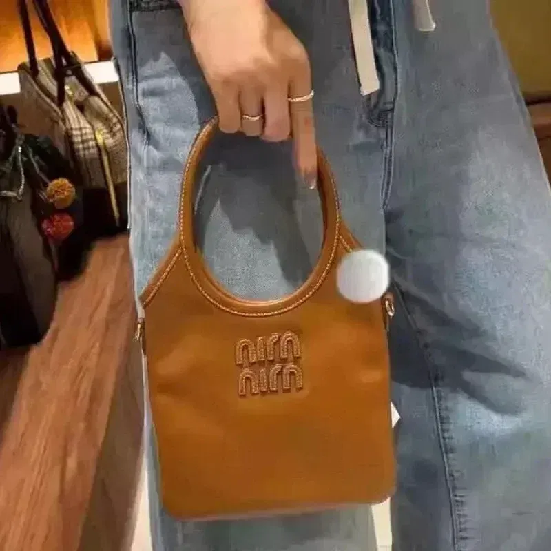 Color: Brown - Retro Hobo Thousand Bird Grid Mini Underarm Bag, Mao Ni Large Capacity Shoulder Cross Carrying Tote Bag