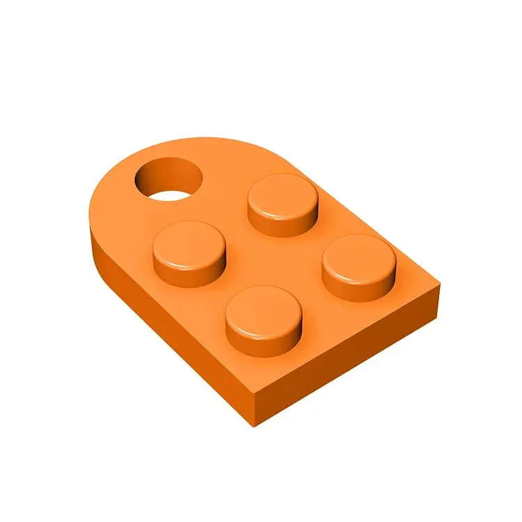 Color: Wood - Gobricks 1pcs Moc Bricks Plate Special Parts 3x2 with Hole Compatible with 3176 Assemble Building Block Kids Toys DIY Gift Adult