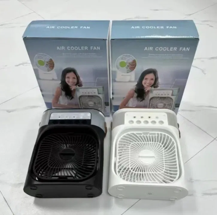 Color: Green - Portable 3 In 1 Humidifier Fan AIr Conditioner Household Small Cooler Hydrocooling Air Adjustment 3 Speed Fans For Home Office