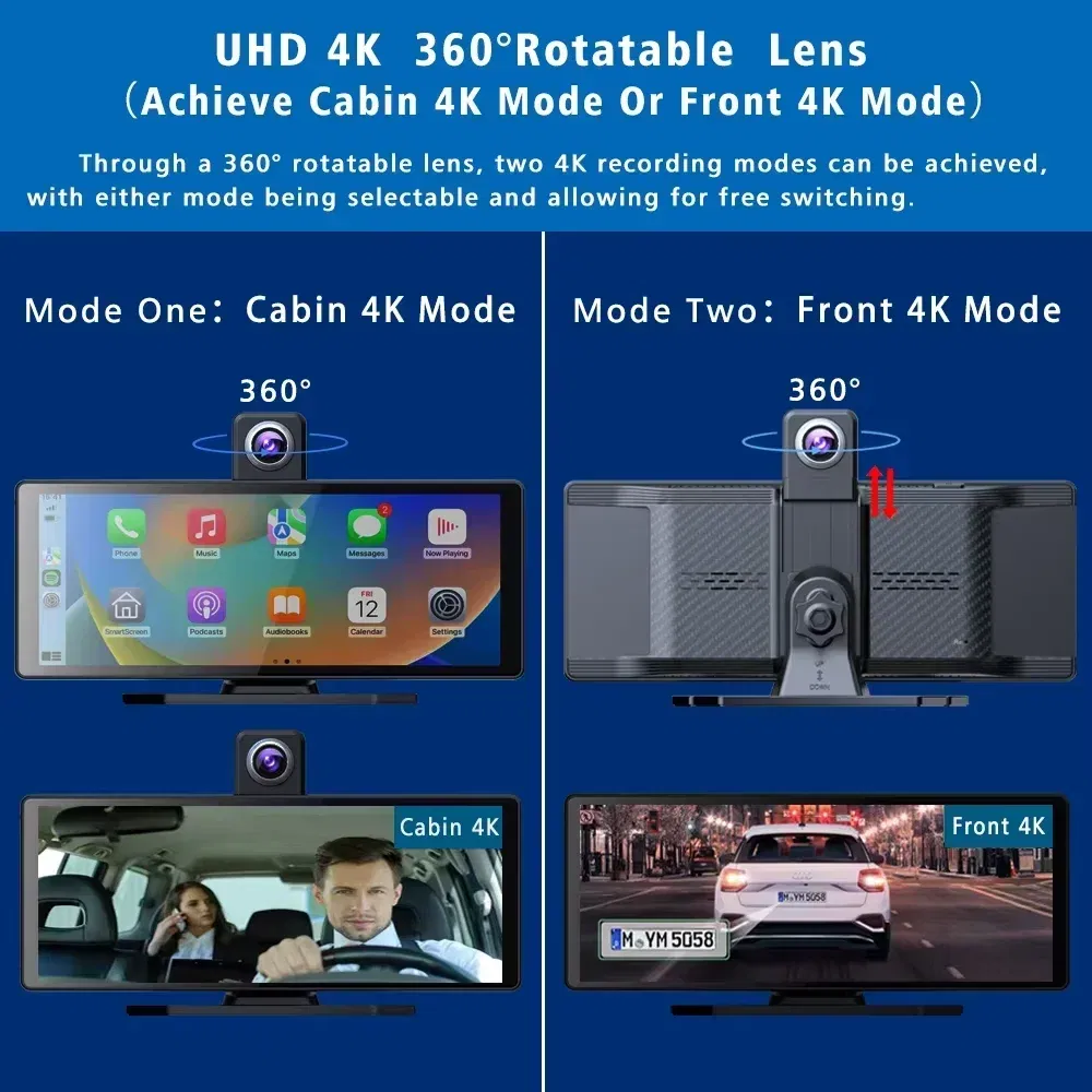Color: green, Ships From: CHINA - Universal 10.26" Portable Carplay Car Screen Wireless Carplay Screen Wireless Car Stereo Carplay Android Auto Car Touchscreen