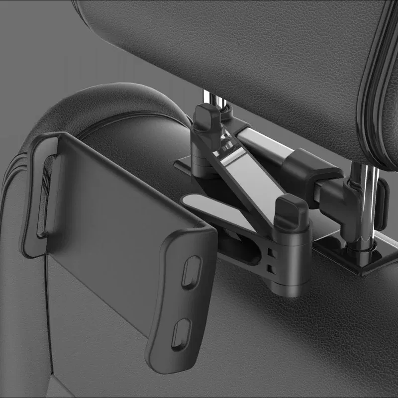 Color: Orange - Telescopic Car Rear Pillow Phone Holder Tablet Car Stand Seat Rear Headrest Mounting Bracket for Phone Tablet 4-11 Inch