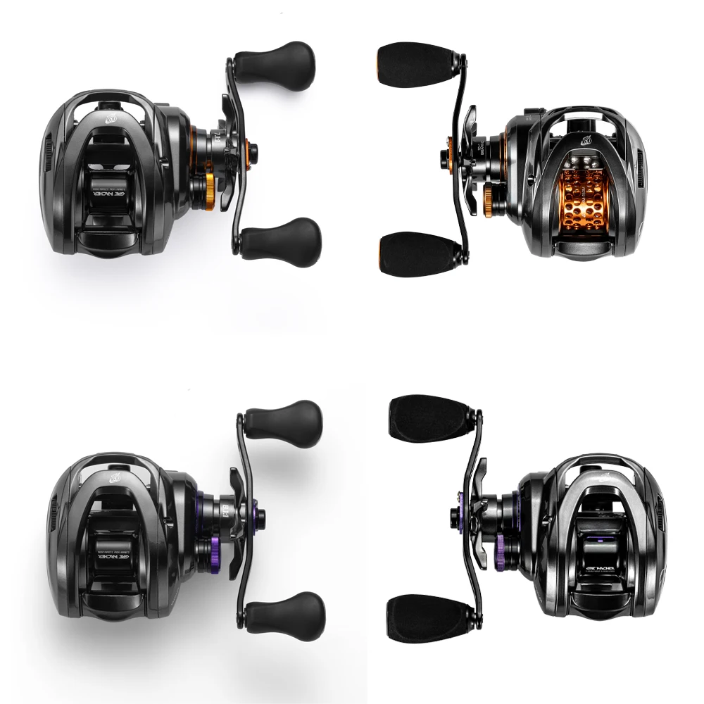 Color: Orange, Use Mode: Left Hand - Soloking GKA200 Pro Baitcasting Reel Fishing Reels 9KG Drag Power 6+1 BB Drag Clicker Sound Baitcaster Reel ? 이트 ?¦?
