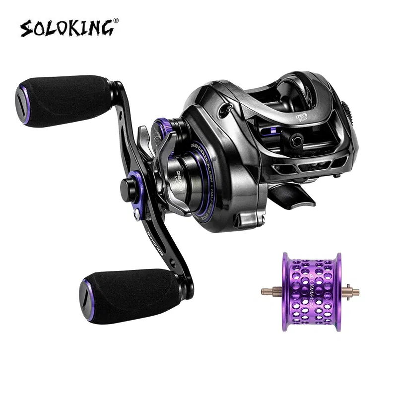 Color: Orange, Use Mode: Left Hand - Soloking GKA200 Pro Baitcasting Reel Fishing Reels 9KG Drag Power 6+1 BB Drag Clicker Sound Baitcaster Reel ? 이트 ?¦?