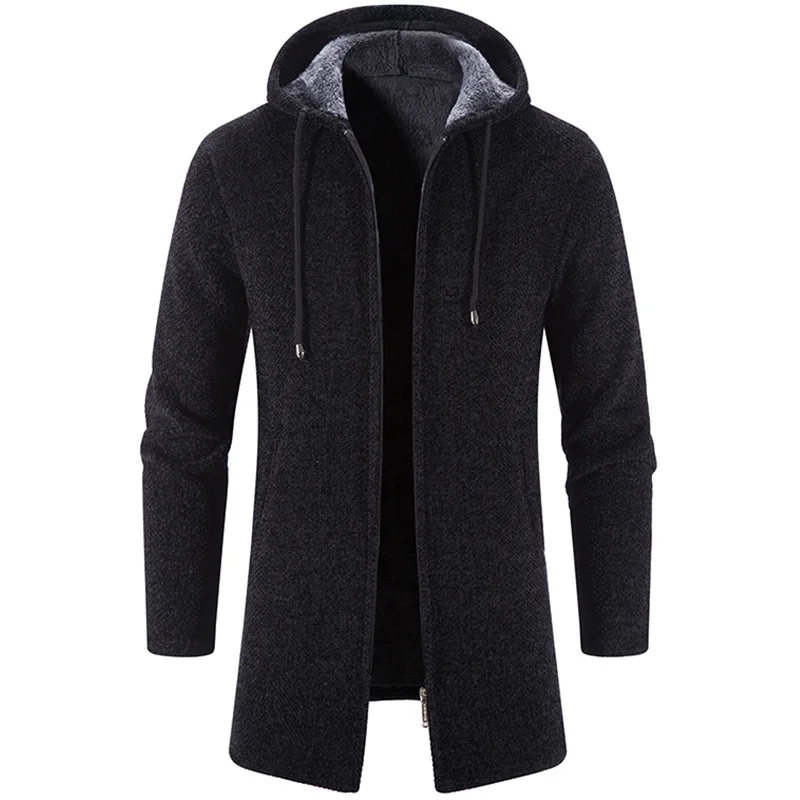 Color: Brown, Size: 4XL - 2025 New Autumn Men's Long Sleeve Sweatshirts for Men with Zipper Hooded Mens Oversize Winter Top Jacket Coat Warm Streetwear