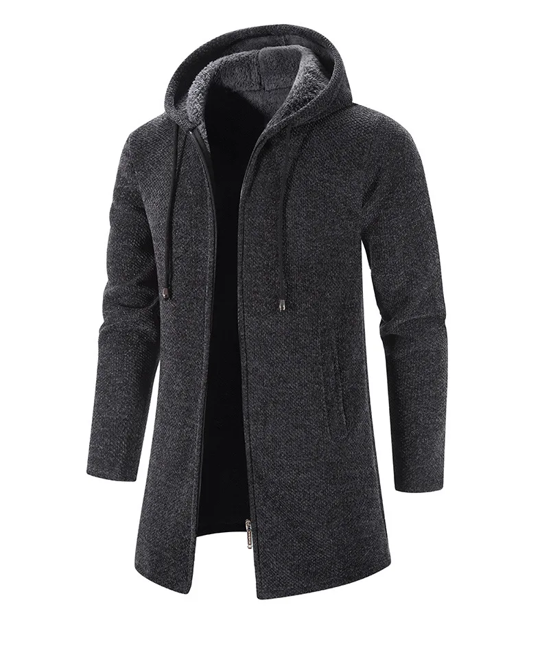 Color: Brown, Size: 4XL - 2025 New Autumn Men's Long Sleeve Sweatshirts for Men with Zipper Hooded Mens Oversize Winter Top Jacket Coat Warm Streetwear