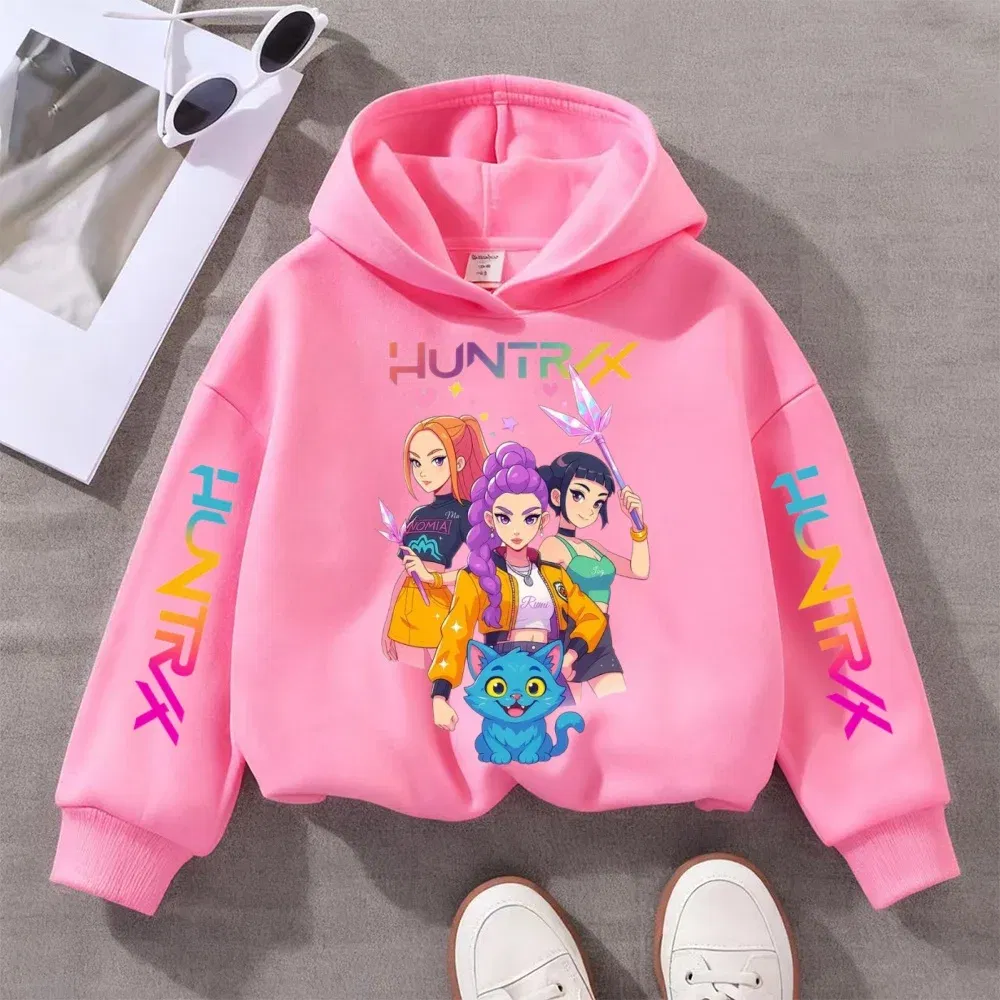 Color: MULTI, Kid Size: 110 - KPOP Demon Hunters Children's Sweatshirt Girls' Clothes Girls' Sweatshirt autumn 2024 New Cute Fashion Hoodie