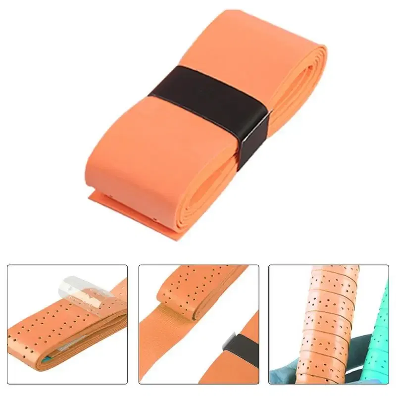 Color: green, Ships From: CN - 2023 Badminton Grip Tape Anti-Slip Fishing Rod Wrapping Belt With Holes Absorbing Sweat Grip Sticky For Tennis Sports Racquets