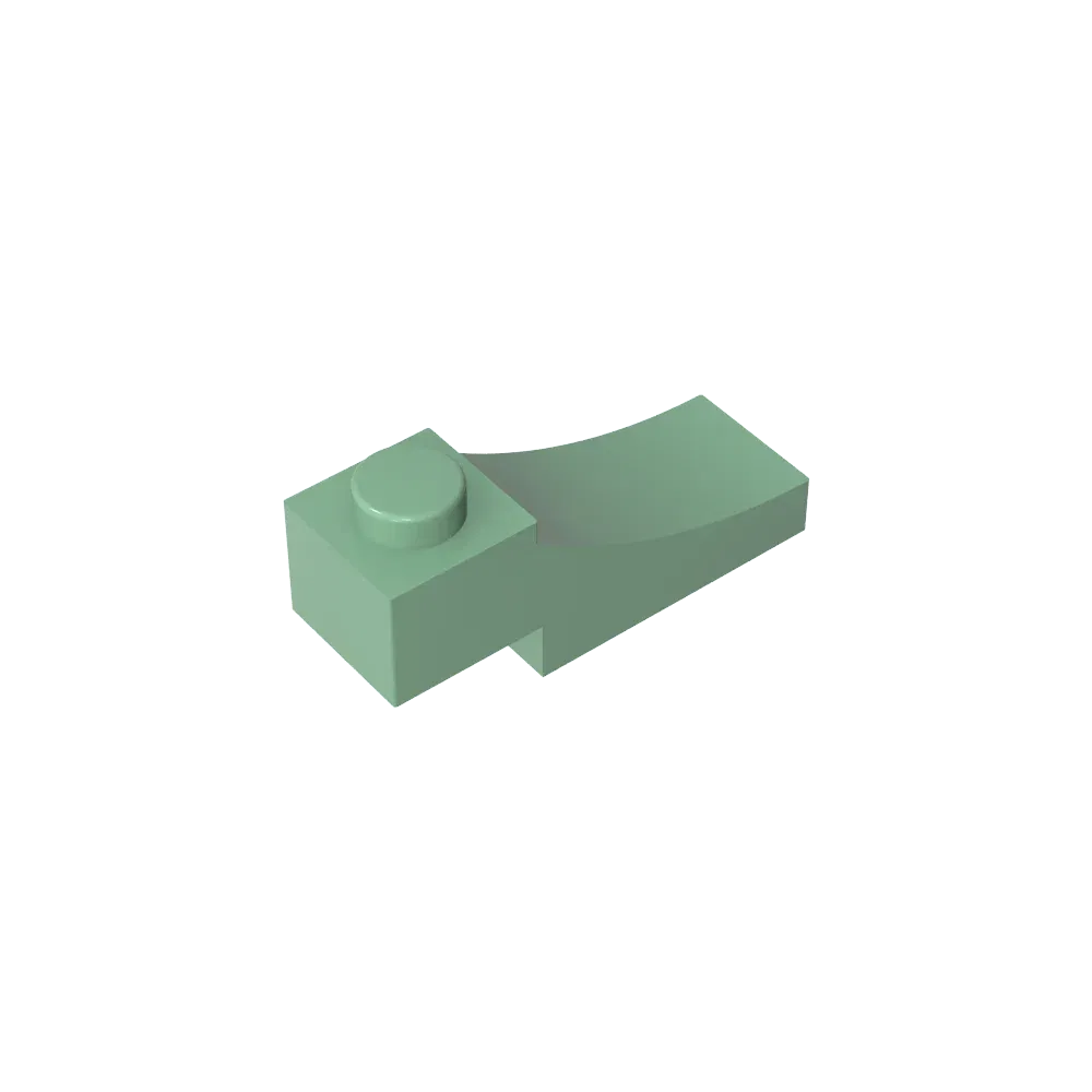 Color: Apricot - Gobricks GDS-2183 Brick Curved 3 x 1 with 2/3 Inverted Cutout compatible with lego 70681 Assembles Building Blocks