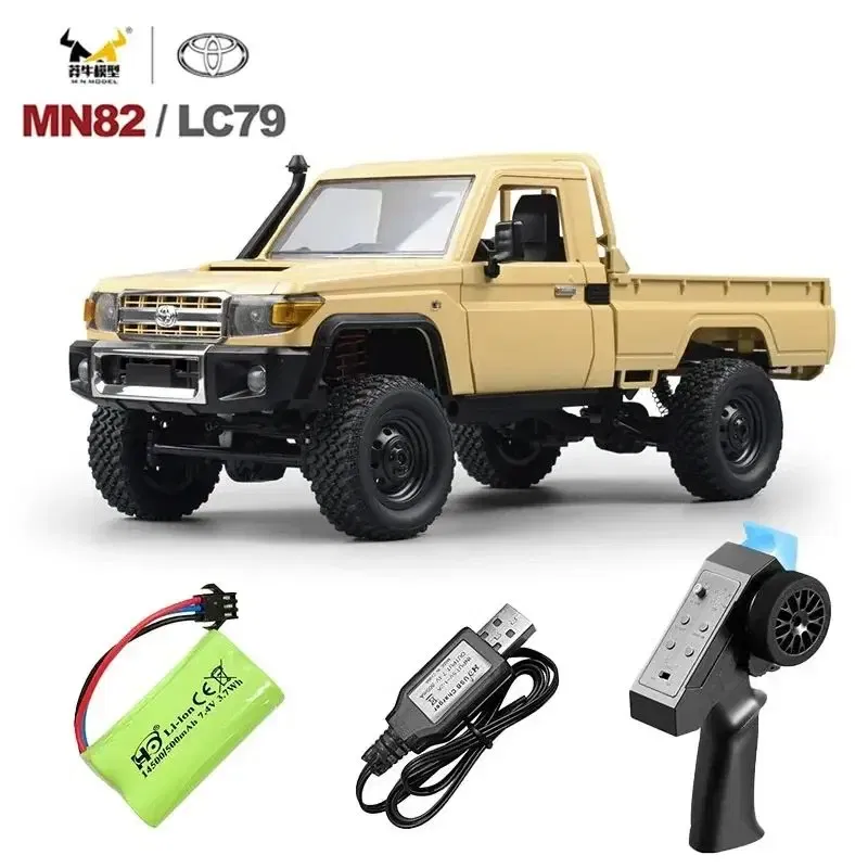 Color: green - MN82 1:12 Full Scale MN Model RTR Version RC Car 2.4G 4WD 280 Motor Proportional Off-Road RC Remote Control Car For Boys Gifts