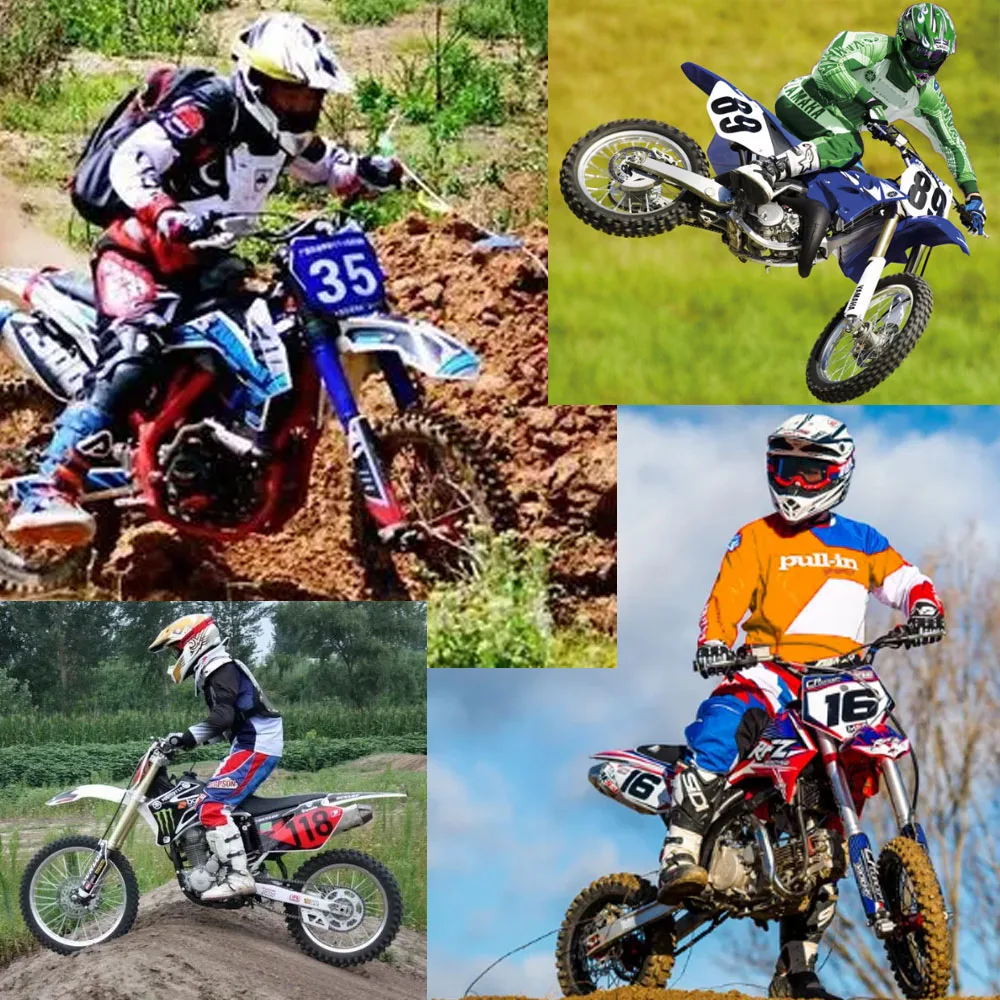 Color: Khaki - Number Stickers Graphics Decals Emblems Fit For CRF 50 70 110 125 250cc Kayo BSE Dirt Pit Bike Plastic Cover Number Plate Of