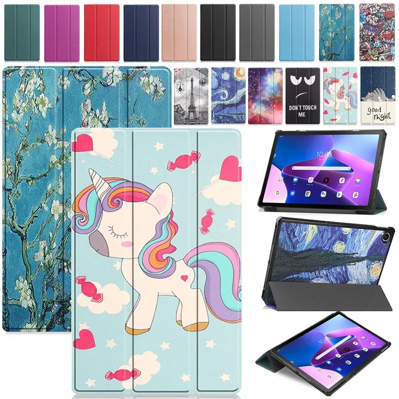 Color: Navy Blue, Size: Thirteen, Ships From: CHINA - For Lenovo Tab M10 HD 2nd Gen Case TB-X306F X306X Tri-Fold Stand Wake/Sleep Magnetic Protective Shell  PU Leather Tablet Cover