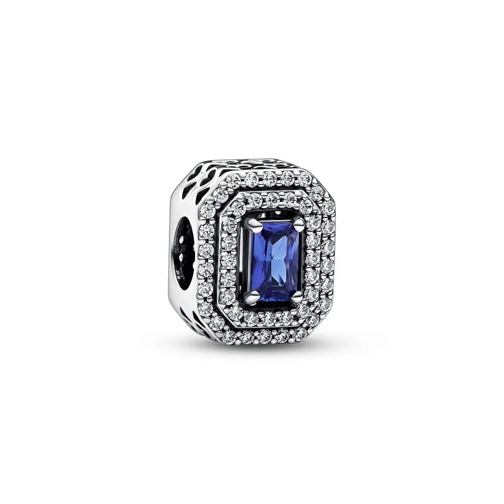 Gem Color: WHITE - Pure Silver 925 Christmas Charm Fit DIY Pandora Bracelet Christmas Gift