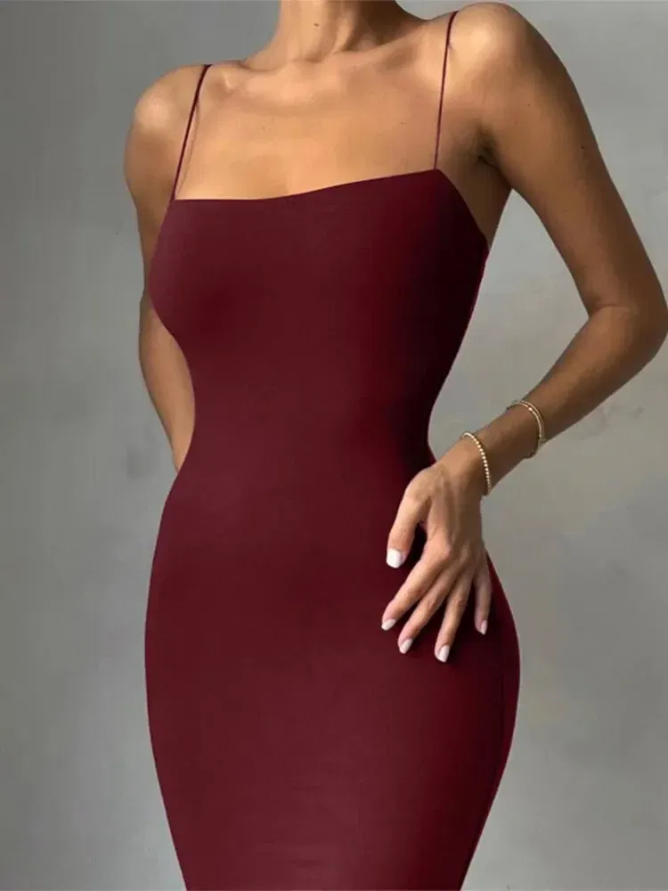 Color: Black, Size: L - Hawthaw Women Sexy Party Club Evening Streetwear Bodycon Black Long Dress 2024 Summer Clothes Wholesale Items For Business D1758