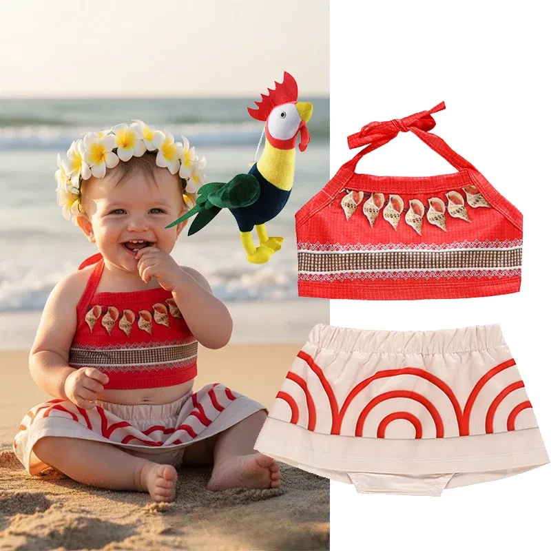 Color: black, Kid Size: 11 - Little Girls Cospaly DISNEY Moana Kids Two Pcs Set Top +Pants Infant Vaiana Role Play Festival Princess Costume Casual Clothes