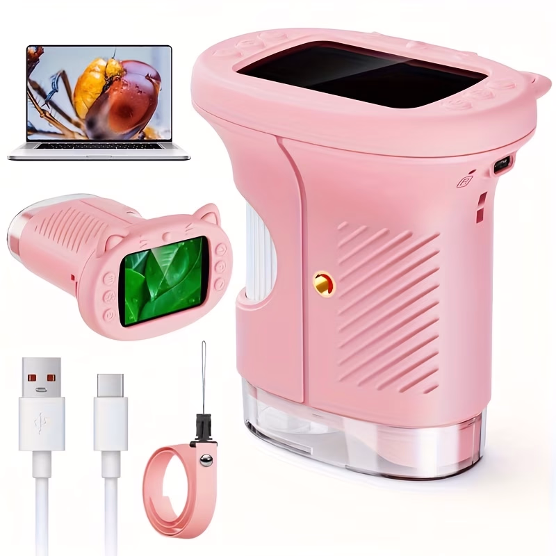 RIVGOT® USB Microscope – 1000X Handheld Digital Microscope with 2.4-Inch IPS Screen