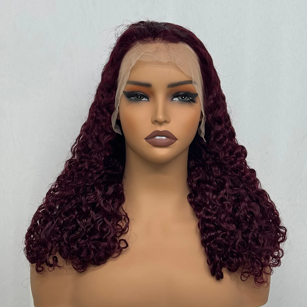 Water Wave Human Hair Wigs 13x4 Transparent Lace Frontal Brazilian Hair Wig for Black Women