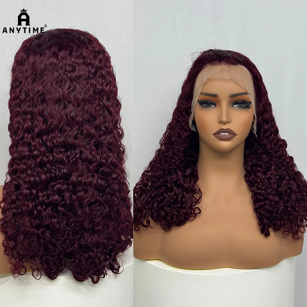 Water Wave Human Hair Wigs 13x4 Transparent Lace Frontal Brazilian Hair Wig for Black Women