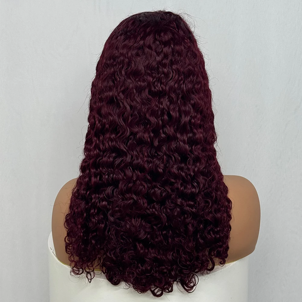 Water Wave Human Hair Wigs 13x4 Transparent Lace Frontal Brazilian Hair Wig for Black Women