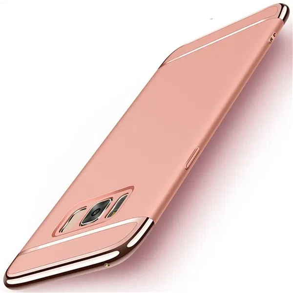 Color: Silver, Material: Genuine leather - Luxury 3 in 1 Case for Samsung Galaxy S6 S7 Edge S8 S9 S10 Plus Note 8 9 Hard Cover J3 J5 J7 Pro 2017 J4 J6 J8 2018 A20 A30 A50