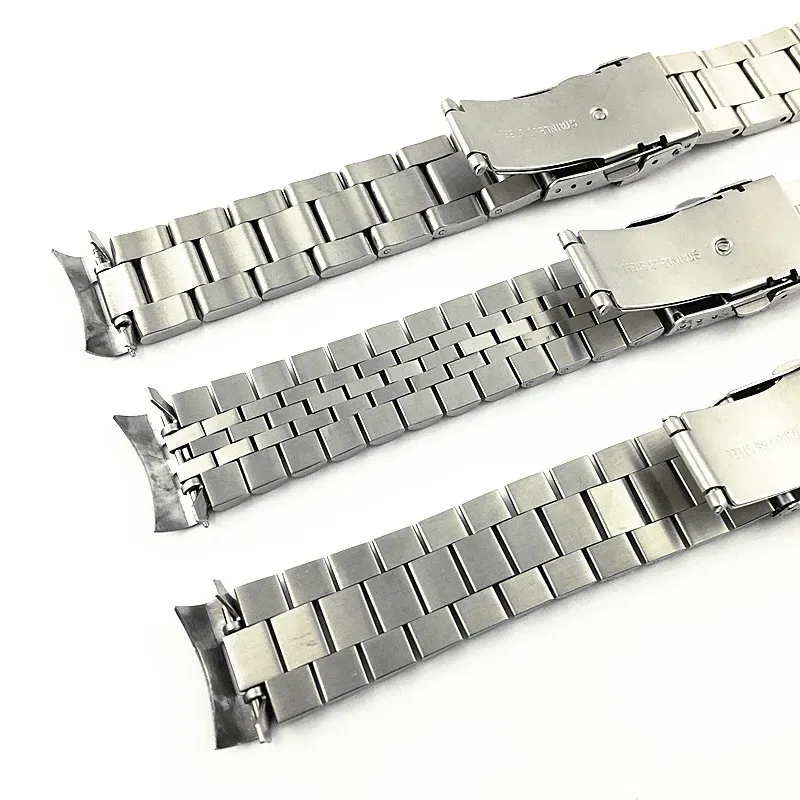 Band Color: White Black, Band Width: 22mm - For Seiko Solid Stainless Steel Band 20mm 22mm Men's Sports Strap Srpd Skx007/Skx009 SRPD63K1 Jubilee Curved End Bracelet