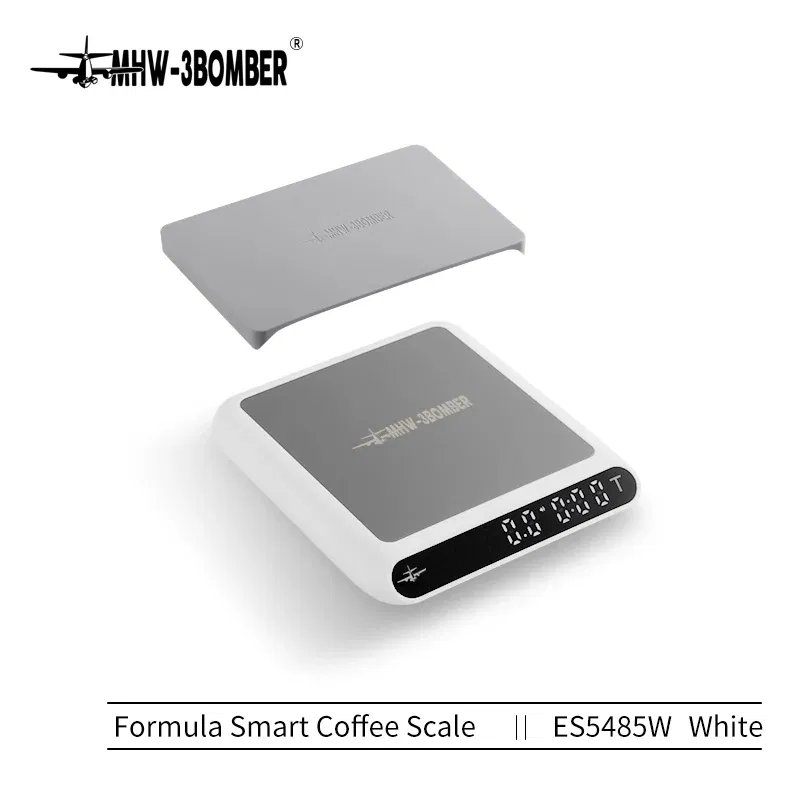 Color: Light Grey, Ships From: CHINA, Load Bearing: 3Kg - MHW-3BOMBER Smart Drip Espresso Coffee Scale with Auto Timer USB Charging Kitchen Electronic Scale Cafe Home Barista Accessories
