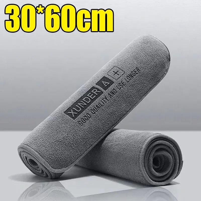 Color: Blue, Specification: 3pcs - 5/1PC High-end Microfiber Car Washing Towel Auto Cleaning Drying Cloth Hemming Car Care Detailing Cloth Water Absorption Car Rag